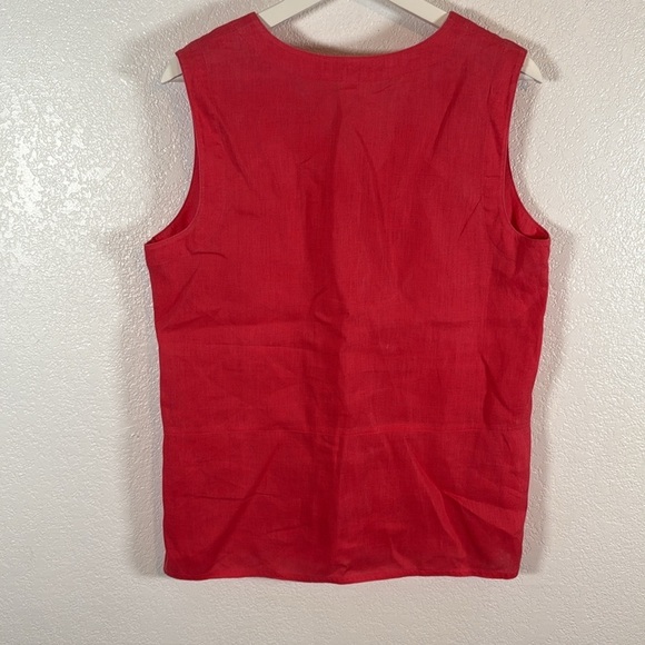 Josephine Chaus Pink Linen Short & Blouse Set Size Large Petite - Picture 3 of 9